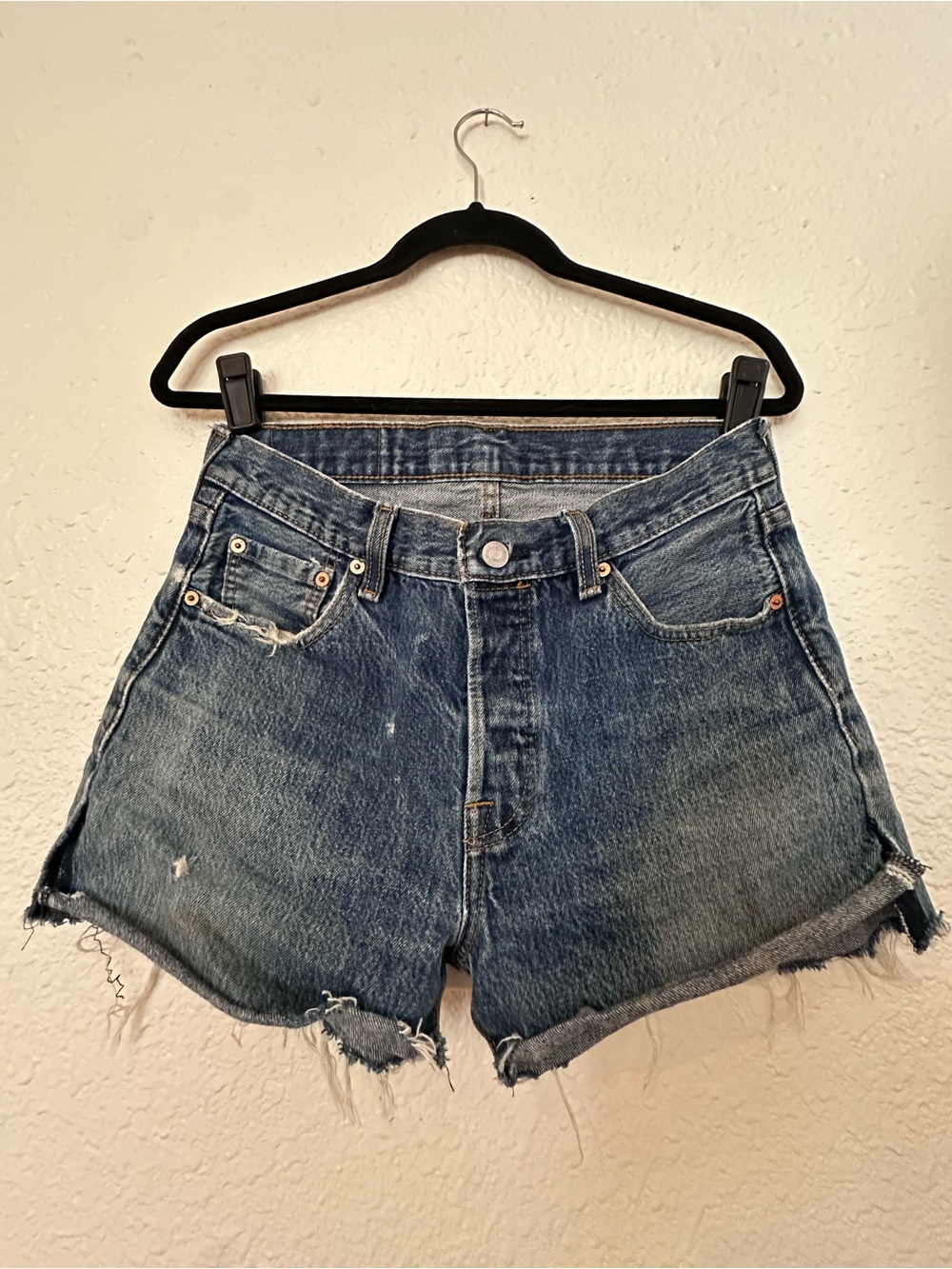 Vintage Levi's 501 Blue Vintage Cutoff Denim Shorts